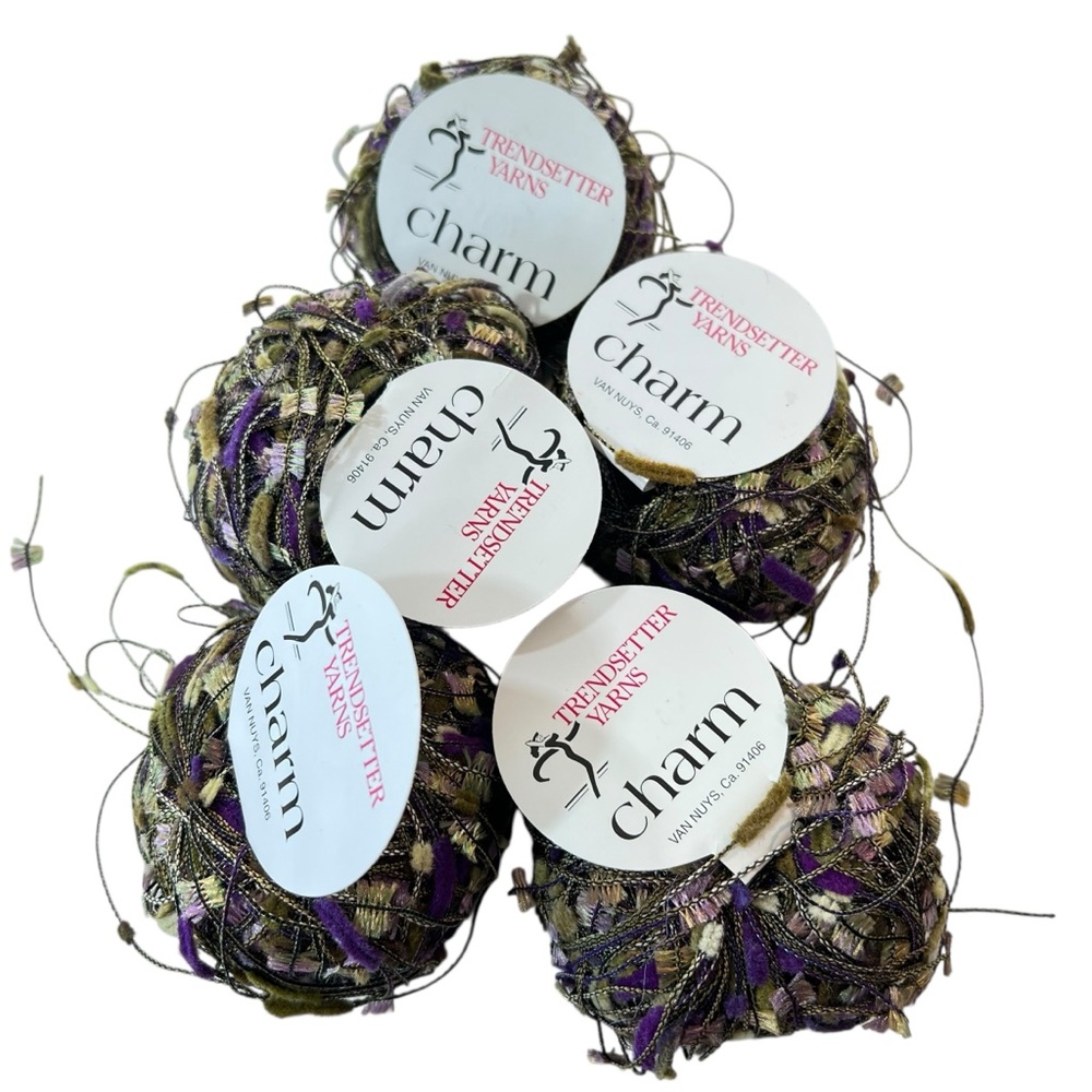 Trendsetter Yarns Charm 5 Balls 20 gr each Color 1001 Polyester Polyamide